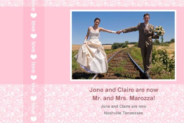 すべてのテンプレート photo templates 結婚のお知らせ-ロマンチック
